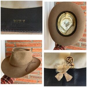 Akubra Reily Western Fedora Cowboy Hat Size 56, US 7